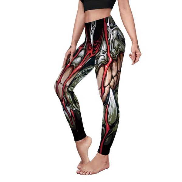 

women's leggings [you're my secret] halloween legging gothic 3d digital printed trousers leggins high waist push-up for 2021 summe, Black