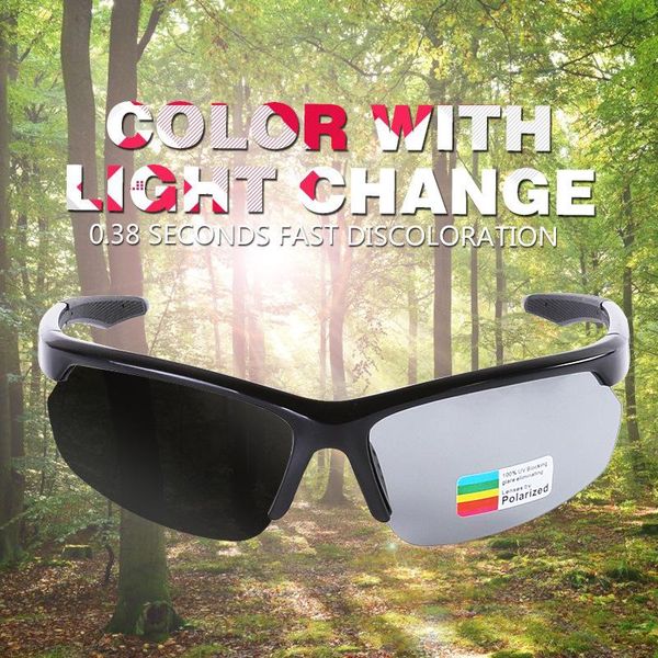 

sunglasses tr90 riding color-changing polarized for men and women driving glasses fishing, White;black