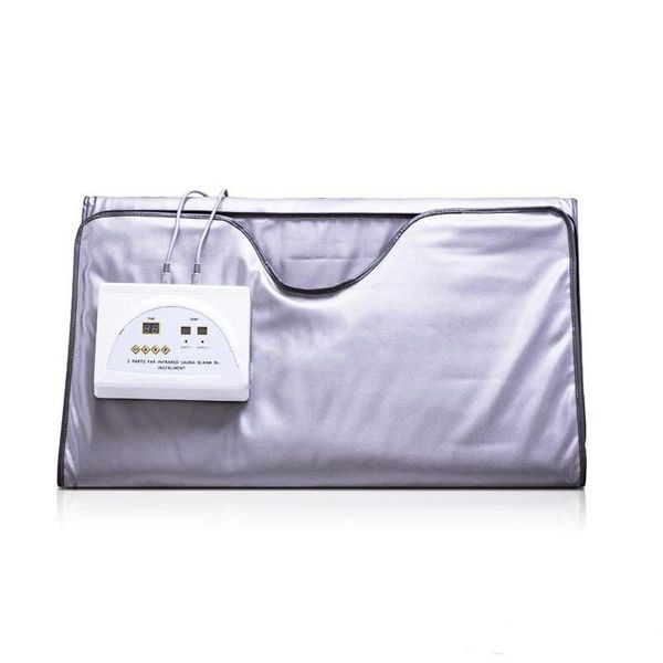 

2 zone fir sauna far infrared body slimming saunablanket heating therapy slim bag spa weight loss detox machine