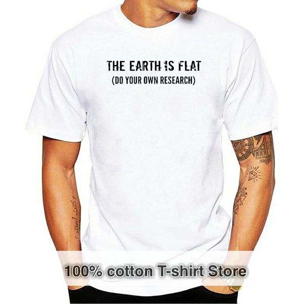 

men's t-shirts designs the flat earth is do your own research t shirt 2021 mens t-shirt short sleeve regular tshirt, White;black