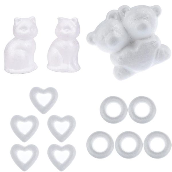 

modelling polystyrene styrofoam foam ball bear cat heart white craft for diy christmas party decoration supplies gifts
