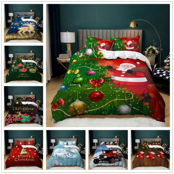 

bedding sets 3d christmas duvet cover with pillowcase bed quilt covers home textile year sleeping set for gift