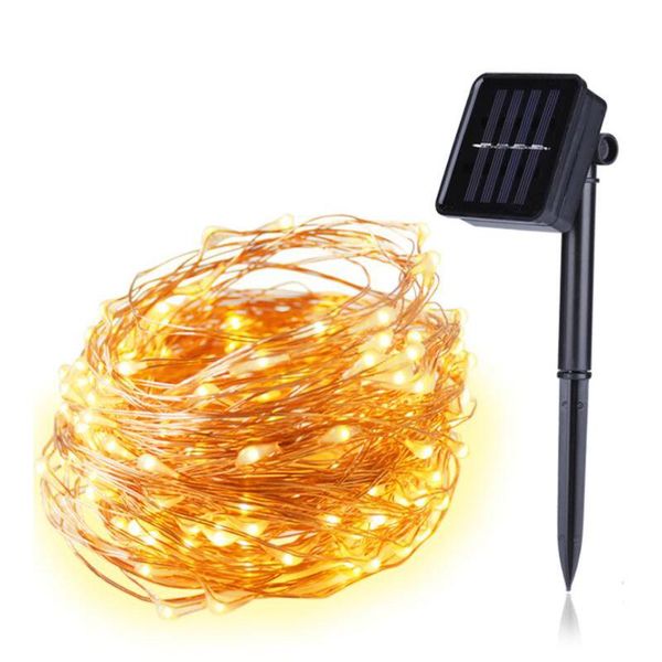 

strips 10m/20m led outdoor solar lamp leds string lights garden waterproof
