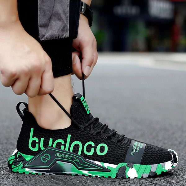 

wholesale 2021 arrival men breathable running shoes sport white black green outdoor tennis trainers sneakers 40-45 y-111