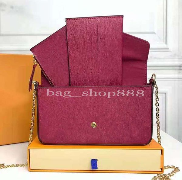 

women messenger leather handbag evening bags original bag 3 in 1 flower checkers date code serial number 01