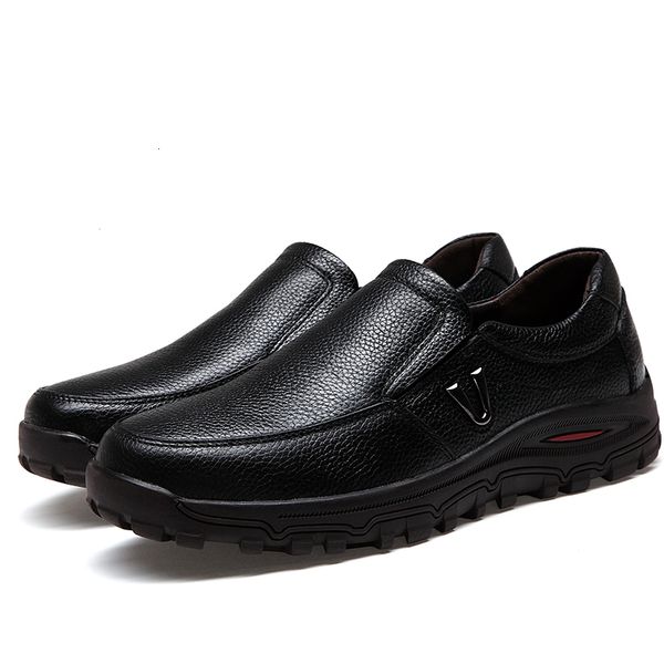 

dress shoes male casual shoes, comfortable leather 38-48 3t23, Black