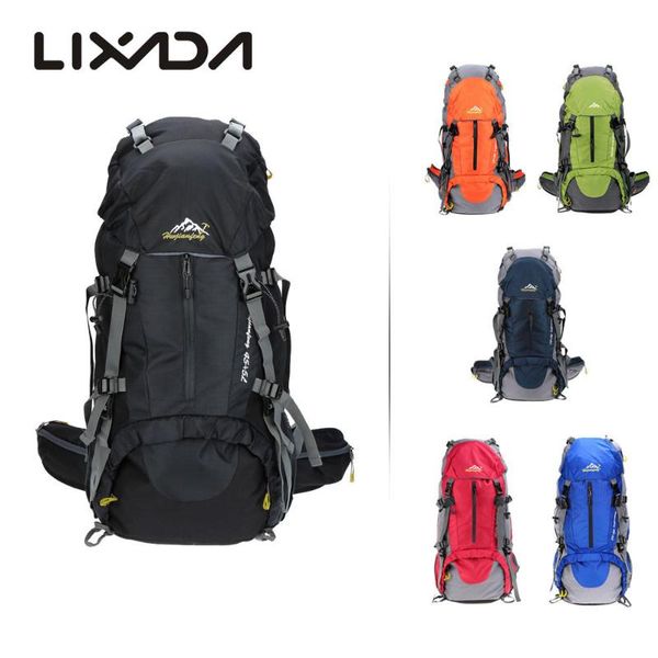 

lixada 50l waterproof outdoor sport trekking camping travel backpack pack tactical climbing knapsack with rain cover bags