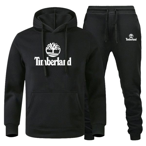 

2021 autumn fashion hoodie men's sportswear casual print two piece set, Gray