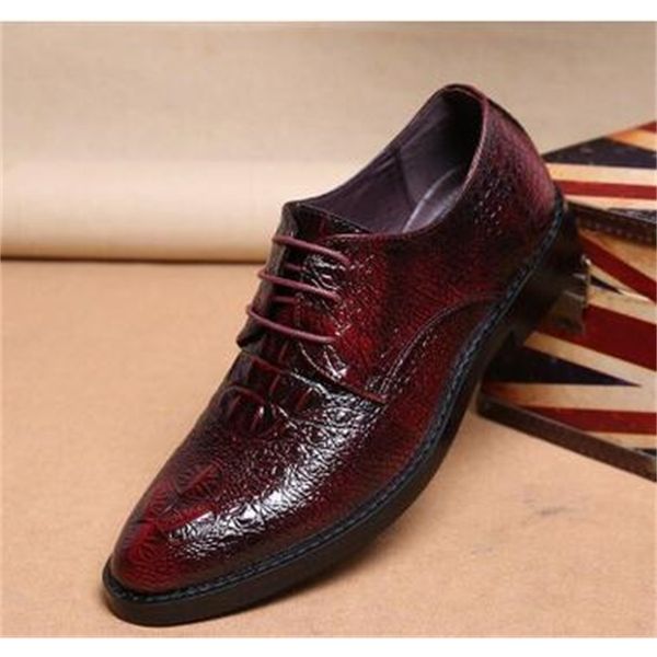 

shoe 2021 fashion model oxford leather men's apartments pointed to toe dressed wedding 890 casual shoes 1vis, Black