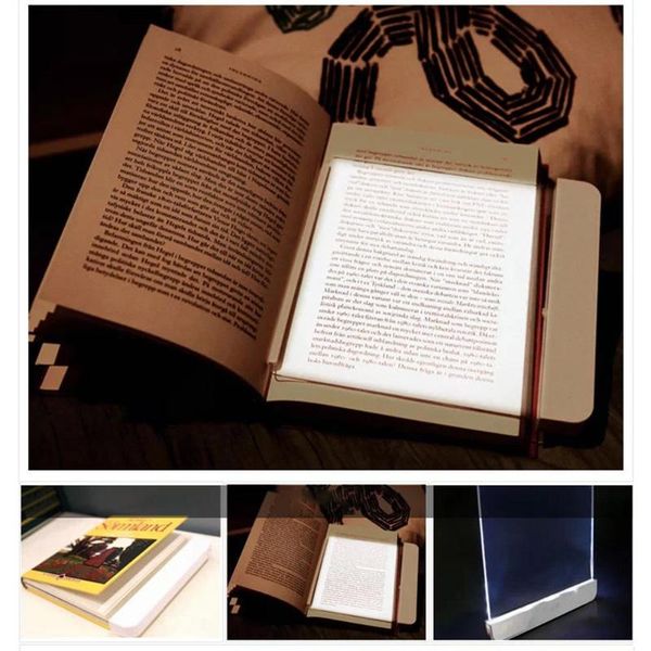 

book lights lightwedge led light reading lamp bookmark panel portable flat plate eye protection soft night