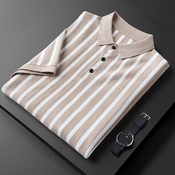 

men's t-shirts knitted vertical stripe male luxury short sleeve mens fashion slim fit casual man 3xl, White;black