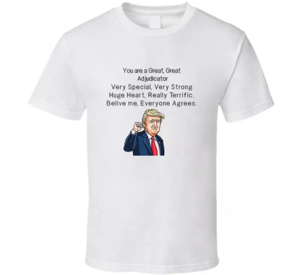 

adjudicator t shirt novelty trump loves your occupation tee cool novelty gift, White;black