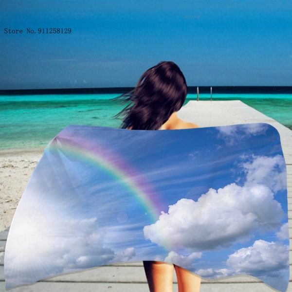 

towel colorful rainbow bath shower beautiful landscape dry beach yoga blanket rectangular