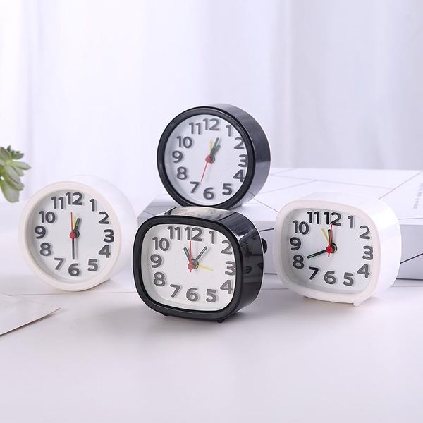 

desk & table clocks creative candy color square/round small alarm clock, bedroom bedside office electronic student gifts for children