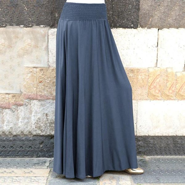 

skirts 2021 women spring autumn solid maxi skirt high waist tight ladies female floor length loose casual long elegant, Black