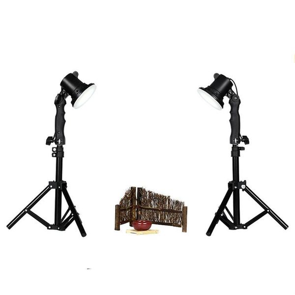 

pography 12w led lamp light bulb handle table lighting box with 2pcs 37cm tripod stand for po studio portrait phone flash heads