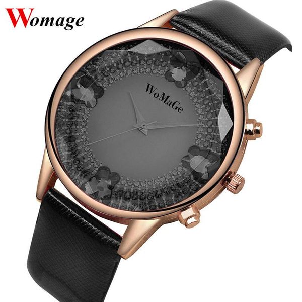 

wristwatches womagewatch women wristwatch leather rhinestone designer ladies watch clock dress gfit watches for montre femme reloj muje, Slivery;brown