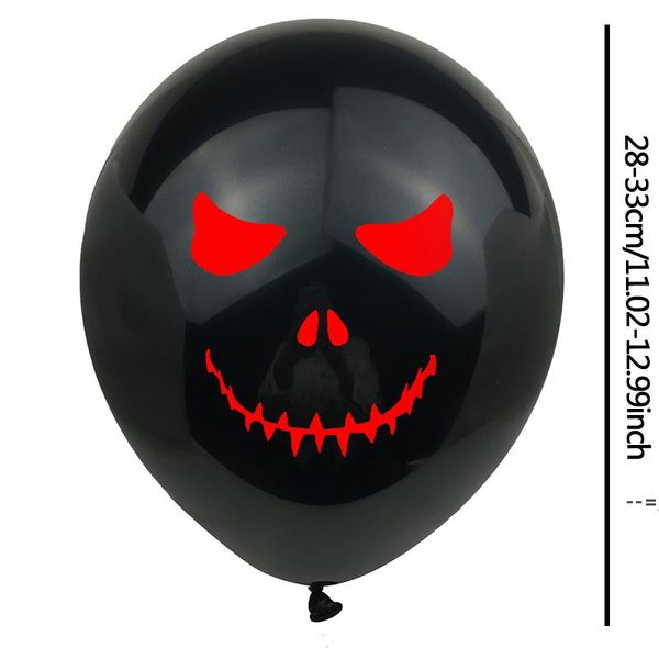 NEU12 Zoll Halloween Kürbis Hexe Ballon Party Dekor Gedruckt Hallowmas Fledermaus Spinne Latex Ballons Requisiten Dekorieren Geschenk Schwarz LLE9091