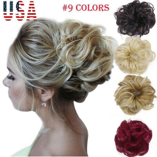 

headwear chignon natural curly messy bun hair scrunchies lady extension 10 styles1