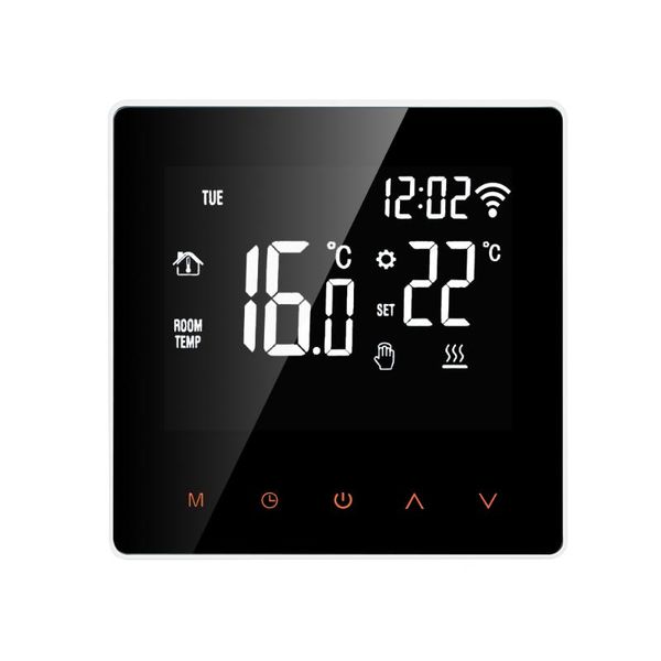 

smart home control wi-fi thermostat digital temperature controller tuya app lcd touch screen week electric floor heating