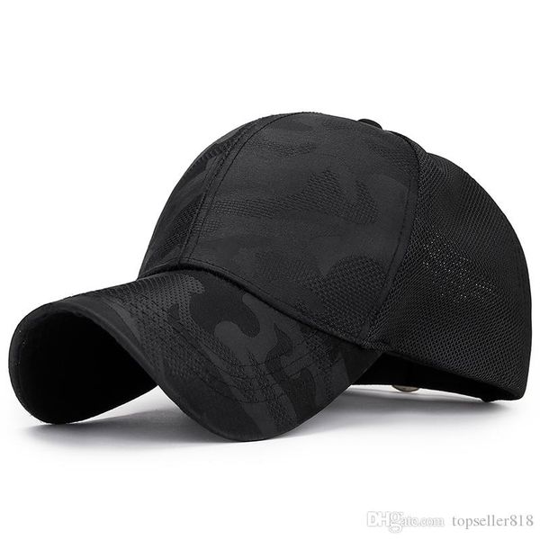 

breathable mesh baseball cap men's and women's hats sun hat, Blue;gray