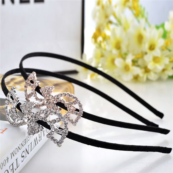 

new headdress with diamond and bowknot water drill hairband headband accessories, Silver