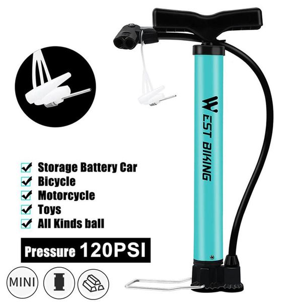 

bike pumps zezzoÂ® 120 psi floor pump high pressure mtb cycling accessories fit household car basketball battery bicycle