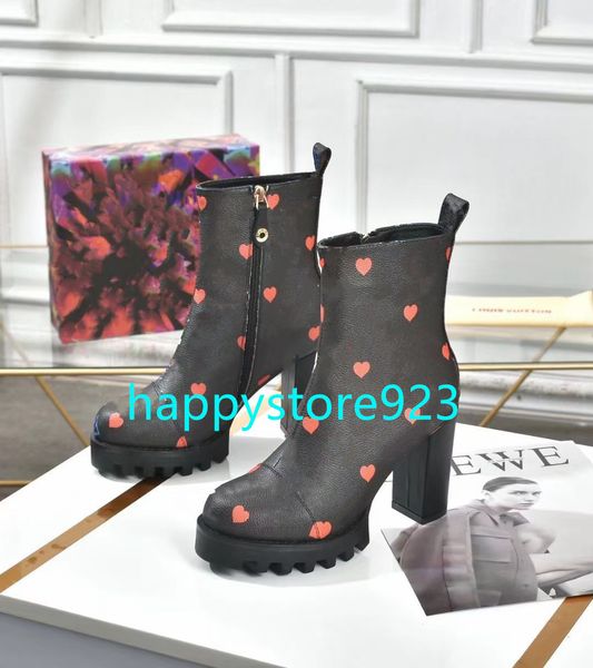 

women major ankle long boots fashion lace up platform leather martin boot r ladies letter print winter overknee booties shoes 238, Black