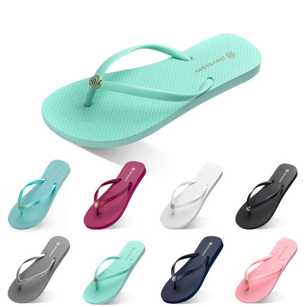 Mulheres mais novos chinelos de sapatos inferiores chinelos de preço triplo branco preto verde laranja rosa vermelho feminino verão slide de praia ao ar livre790 s