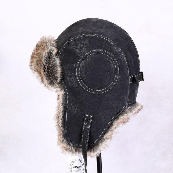 

winter outdoor men women hunting coldproof flight cap sports camping hiking warm protective ear flaps male lady snow cotton hat hats, Black;white