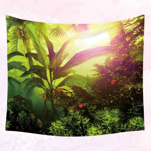 

tapestries 1pc 90x70cm green scenery hanging blanket delicate unique landscape tapestry portable beach towel