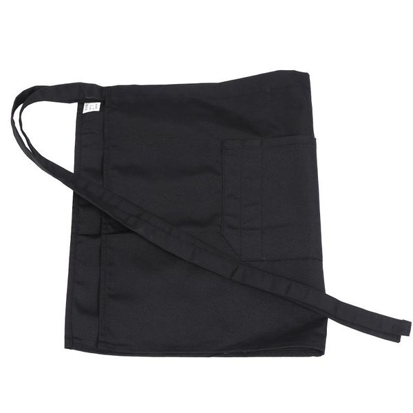 

aprons 1pc half-length working apron waist short serving for restaurant (black)