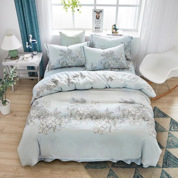 

bedding sets 4pcs deluxe tencel princess  double bed summer soft quilt single cover