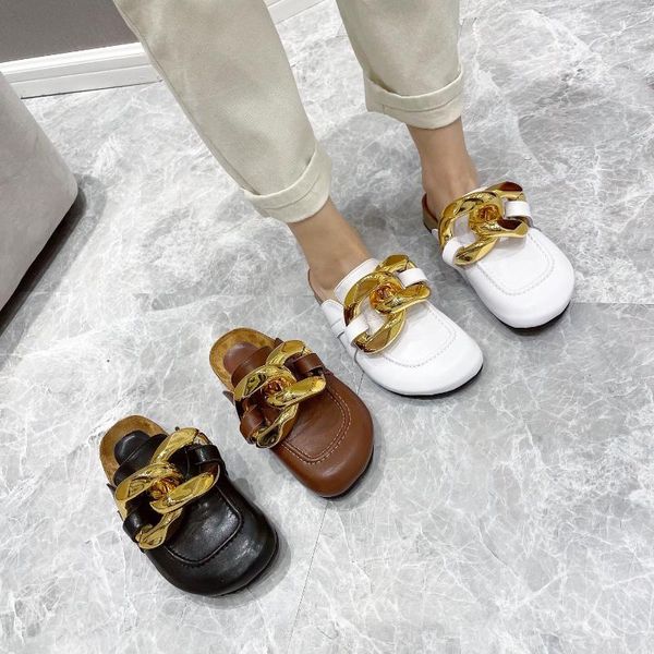 

slippers shoes women low rivet female slides soft 2021 flat summer scandals rubber fabric hoof heels rome pu basic, Black