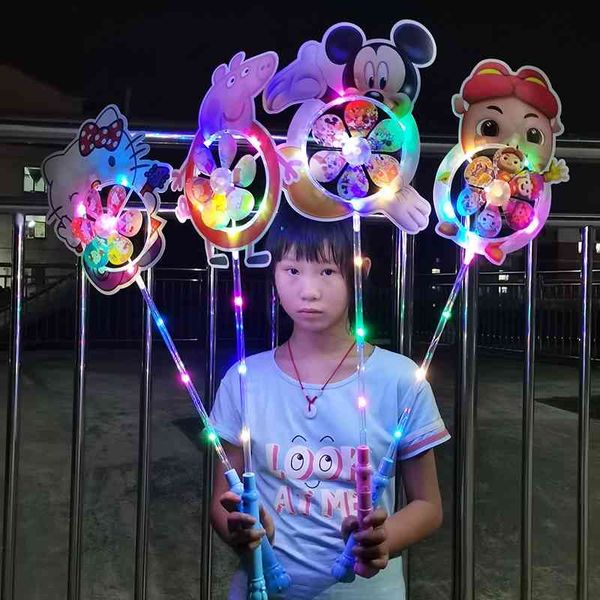 

10 light cartoon windmill night market children's flash toy attractions