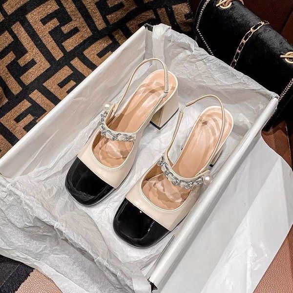 

dress shoes beach sandal zapatillas casa mujer sapatos femininos women's high heel summer styling size34-40 slingback, Black