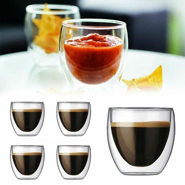 

wine glasses 150/250/350/450ml double layer wall glass borosilicate insulated thermal mug cup clear coffee tea espresso cups beer