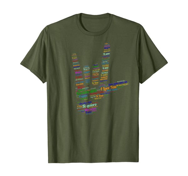 

ASL Sign I Love You in Different 40 Languages,ASL T-Shirt, Mainly pictures