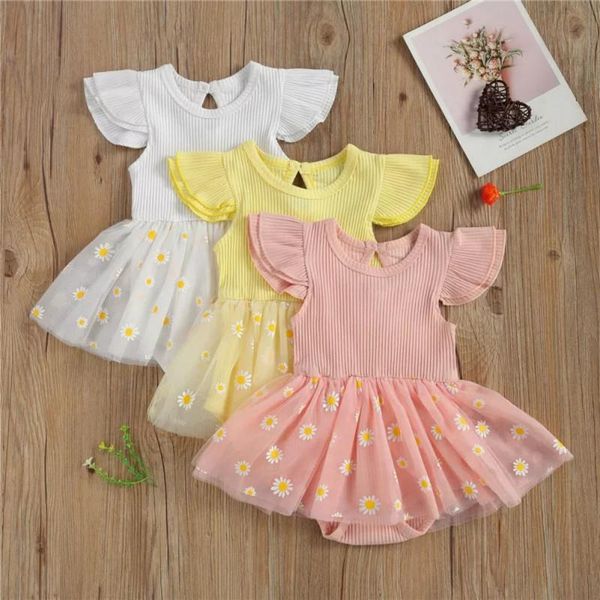 

girl's dresses weixinbuy summer baby dress 6 months girl chrysanthemum lovely princess cotton sleeveless ball gown clothes, Red;yellow