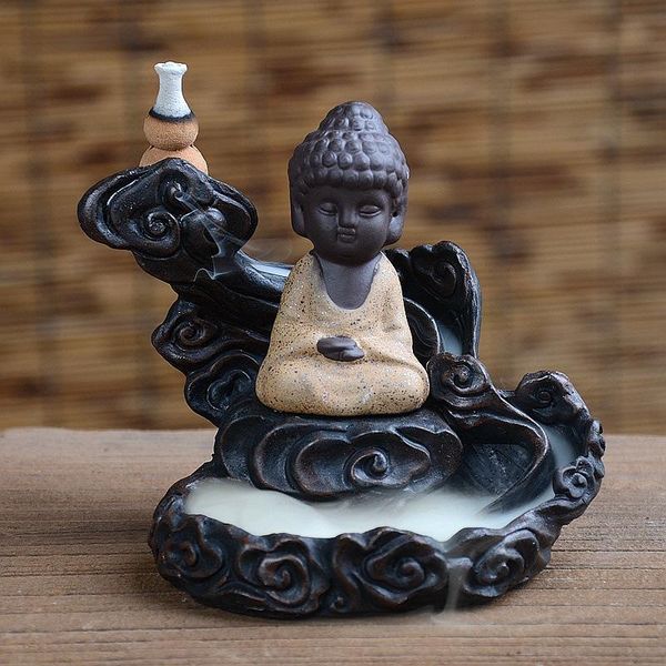 

fragrance lamps the little monk back censer reversal smoke incense burner home decorate articles
