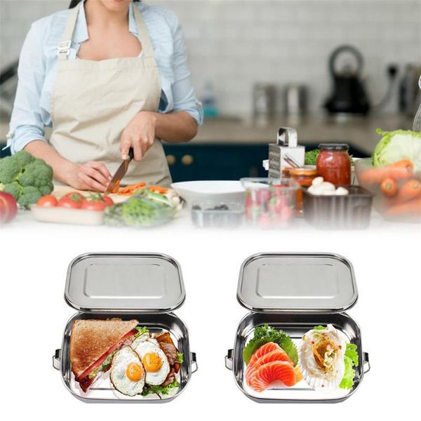

dinnerware sets lunch box 304 grade stainless steel silicone seal ring leakproof bento 800ml children's school containers