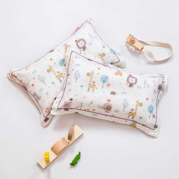 

double layer yarn children's cartoon pure cotton latex pillow case for baby and