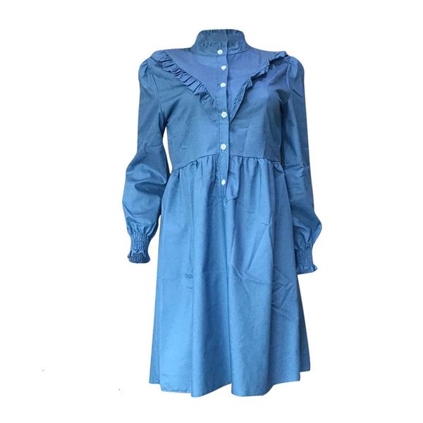 

denim casual dresses bb0081d006 full breasted fungus dress, Black;gray