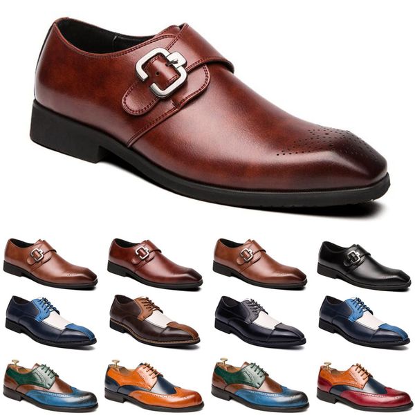 

2021 designer men casual shoes black brown red loafers outdoor flat slip on fashion mens trainers sneakers size 40-47 color18