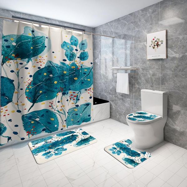 

scenic bathroom decor bath mats and shower curtain set washroom non slip toilet lid cover mat rug foot carpet