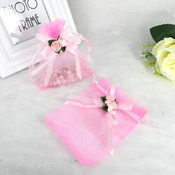

storage bags wholesales reusable mesh organza bag drawstring shopping candy party for christmas wedding packaging gift h5t4