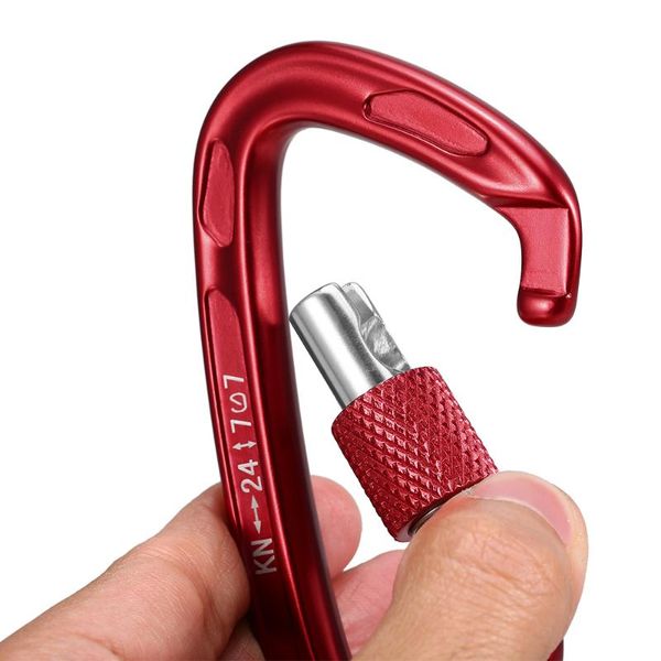 

cords, slings and webbing outdoor 24kn auto lock d-ring buckle twist locking gate carabiner climbing rappelling canyoning hammock clip