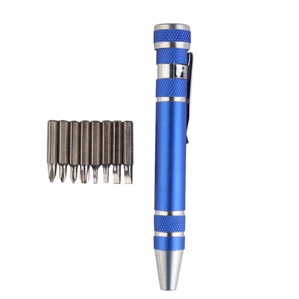 

hand tools 8 in1 multifunction mini aluminum precision pen screw driver screwdriver set repair kit cell phone tool