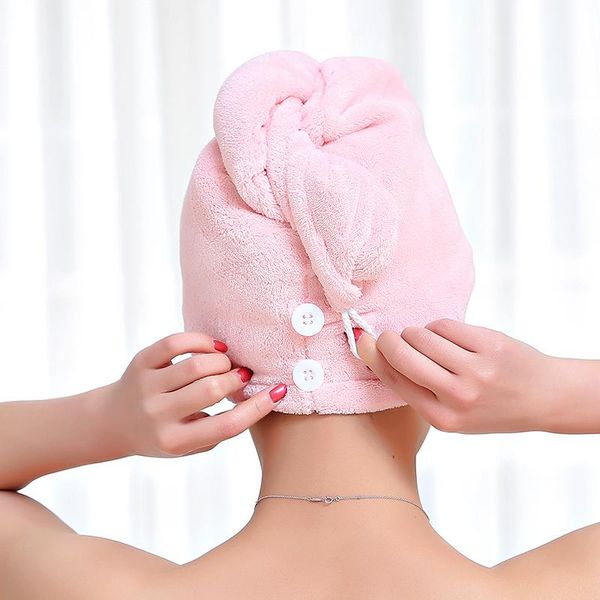 

towel coral velvet dry hair hat super strong fast absorbent bag turban simple increase long adjustment type package shampoo