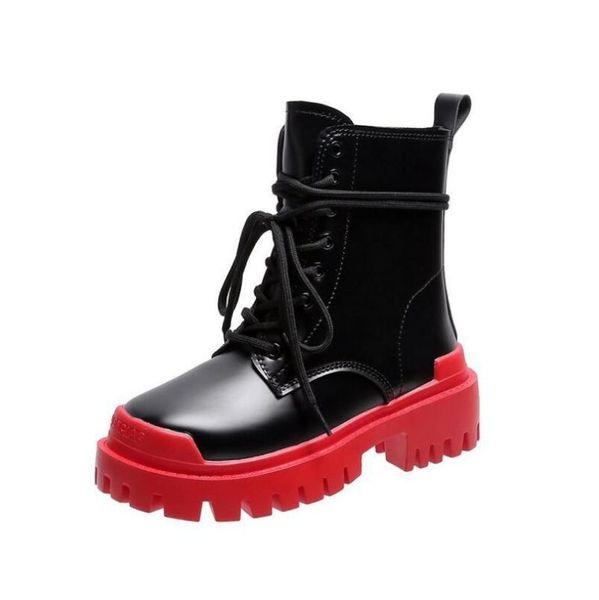 

boots winter shoes women plush snow boot heel fashion keep warm women's woman size 35-40 ankle botas pink demonia, Black